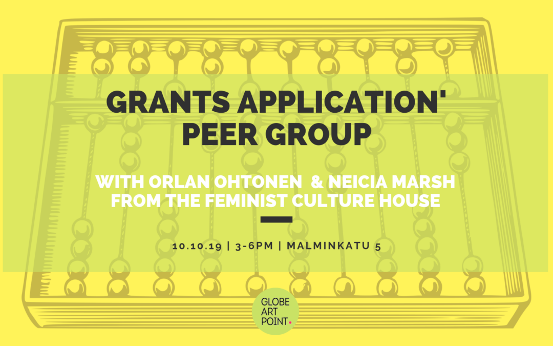 10.10.19 – Grants Application peer group with Orlan Ohtonen  & Neicia Marsh