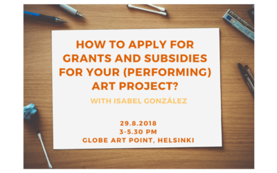 How to apply for grants and subsidies for your (performing) art project? with Isabel Gonzalez
