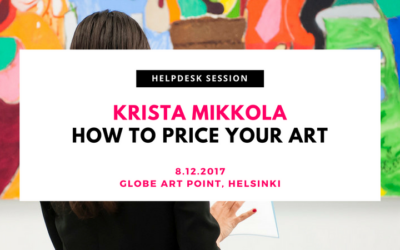 HelpDesk 8.12.2017 – How to price your art with Krista Mikkola