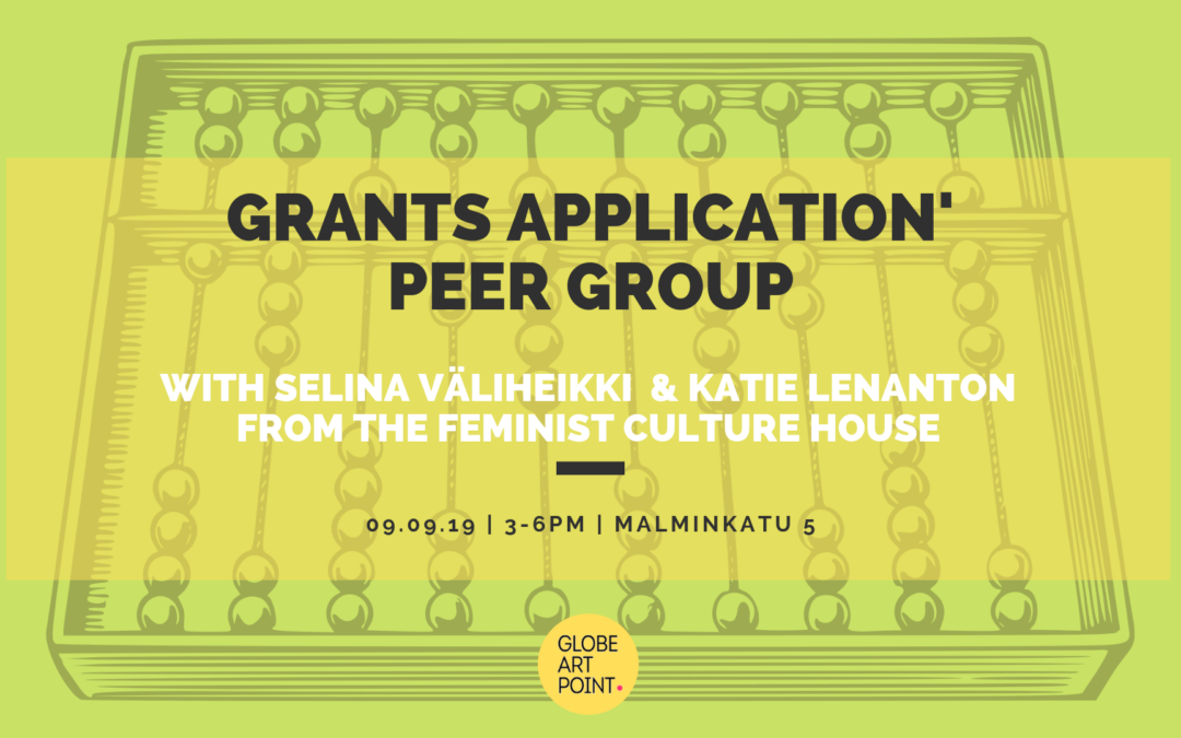 9.9.19 – Grants application’ peer group with Selina Väliheikki  & Katie Lenanton