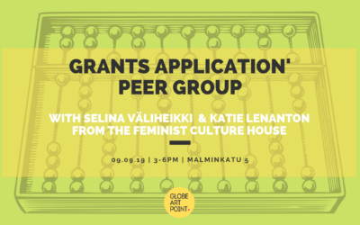 9.9.19 – Grants application’ peer group with Selina Väliheikki  & Katie Lenanton