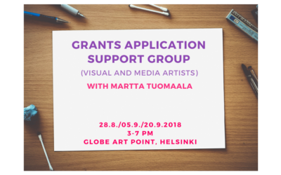 Grants application support group (Visual and Media artists) with Martta Tuomaala