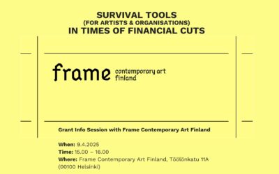 GRANT INFO SESSION WITH FRAME CONTEMPORARY ART FINLAND